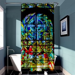 Church Church Window Window Shower Curtain 36  X 72  (stall)  by Pakrebo