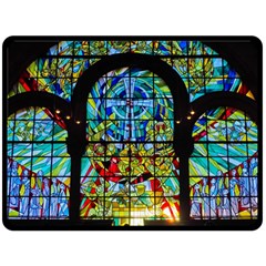 Church Church Window Window Double Sided Fleece Blanket (large)  by Pakrebo