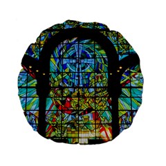 Church Church Window Window Standard 15  Premium Flano Round Cushions by Pakrebo