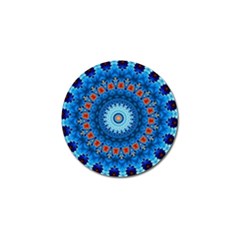 Rose Kaleidoscope Art Pattern Golf Ball Marker by Pakrebo