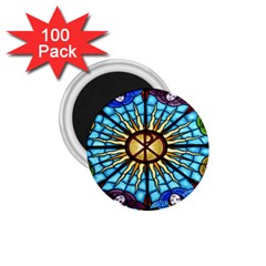 Church Window Stained Glass Church 1 75  Magnets (100 Pack)  by Pakrebo