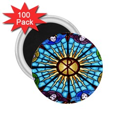 Church Window Stained Glass Church 2 25  Magnets (100 Pack)  by Pakrebo