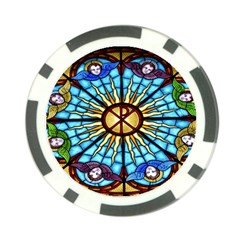 Church Window Stained Glass Church Poker Chip Card Guard (10 Pack) by Pakrebo