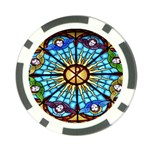 Church Window Stained Glass Church Poker Chip Card Guard (10 pack) Front