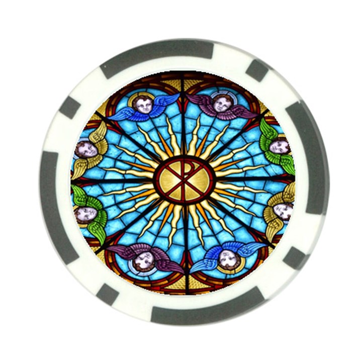 Church Window Stained Glass Church Poker Chip Card Guard (10 pack)