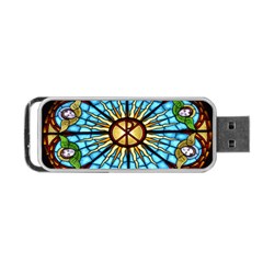 Church Window Stained Glass Church Portable Usb Flash (one Side) by Pakrebo