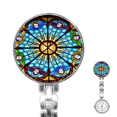 Church Window Stained Glass Church Stainless Steel Nurses Watch by Pakrebo