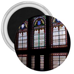 Stained Glass Window Krotoszyn 3  Magnets by Pakrebo