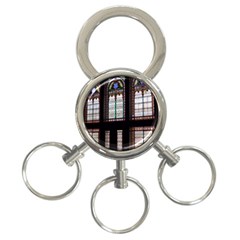 Stained Glass Window Krotoszyn 3-ring Key Chains by Pakrebo