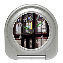 Stained Glass Window Krotoszyn Travel Alarm Clock by Pakrebo