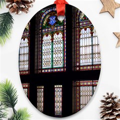 Stained Glass Window Krotoszyn Oval Ornament (two Sides) by Pakrebo