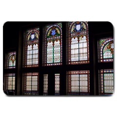 Stained Glass Window Krotoszyn Large Doormat  by Pakrebo