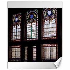 Stained Glass Window Krotoszyn Canvas 11  X 14  by Pakrebo