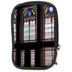 Stained Glass Window Krotoszyn Compact Camera Leather Case by Pakrebo