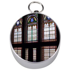 Stained Glass Window Krotoszyn Silver Compasses by Pakrebo