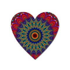 Kaleidoscope Mandala Pattern Heart Magnet by Pakrebo