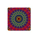 Kaleidoscope Mandala Pattern Square Magnet Front