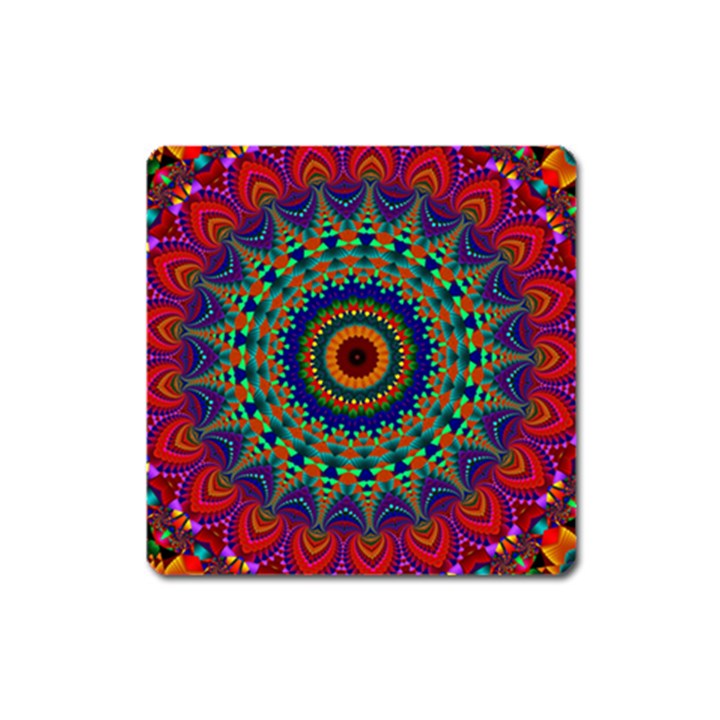 Kaleidoscope Mandala Pattern Square Magnet