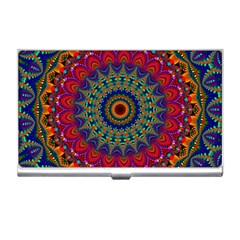 Kaleidoscope Mandala Pattern Business Card Holder by Pakrebo