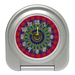 Kaleidoscope Mandala Pattern Travel Alarm Clock by Pakrebo