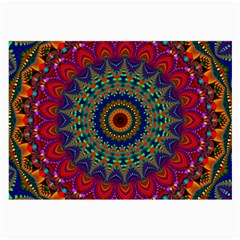 Kaleidoscope Mandala Pattern Large Glasses Cloth by Pakrebo