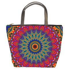 Kaleidoscope Mandala Pattern Bucket Bag by Pakrebo