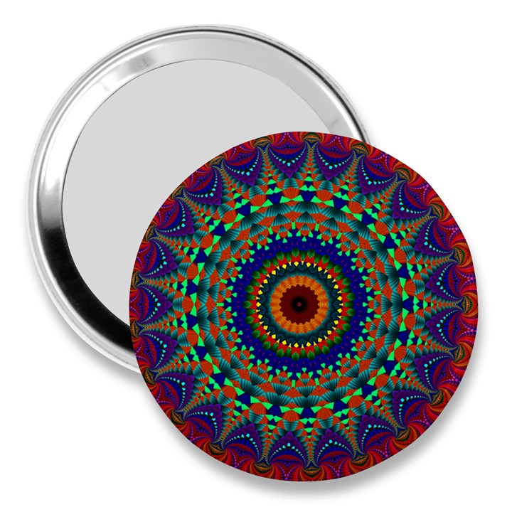 Kaleidoscope Mandala Pattern 3  Handbag Mirrors