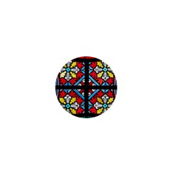 Stained Glass Window Colorful Color 1  Mini Magnets by Pakrebo