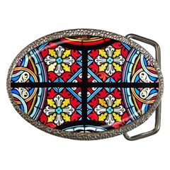 Stained Glass Window Colorful Color Belt Buckles by Pakrebo