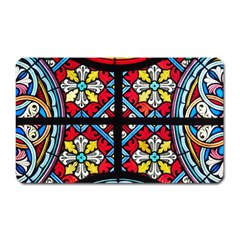 Stained Glass Window Colorful Color Magnet (rectangular) by Pakrebo