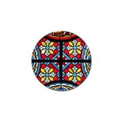 Stained Glass Window Colorful Color Golf Ball Marker by Pakrebo