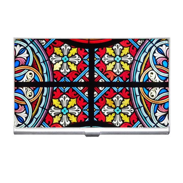 Stained Glass Window Colorful Color Business Card Holder