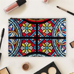 Stained Glass Window Colorful Color Cosmetic Bag (large) by Pakrebo