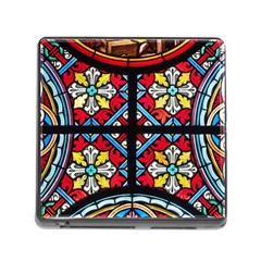 Stained Glass Window Colorful Color Memory Card Reader (square 5 Slot) by Pakrebo