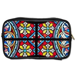 Stained Glass Window Colorful Color Toiletries Bag (one Side) by Pakrebo