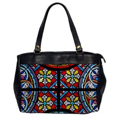 Stained Glass Window Colorful Color Oversize Office Handbag by Pakrebo