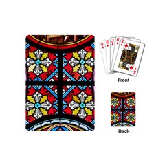 Stained Glass Window Colorful Color Playing Cards (mini) by Pakrebo