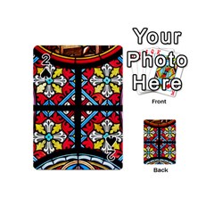 Stained Glass Window Colorful Color Playing Cards 54 (mini) by Pakrebo