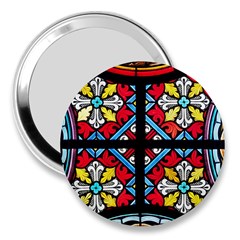 Stained Glass Window Colorful Color 3  Handbag Mirrors by Pakrebo