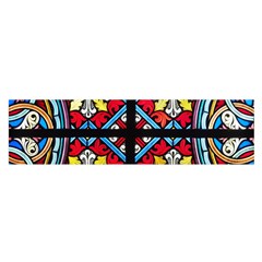 Stained Glass Window Colorful Color Satin Scarf (oblong) by Pakrebo