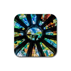 Cathedral Sagrada Família Barcelona Rubber Coaster (square)  by Pakrebo