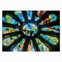 Cathedral Sagrada Família Barcelona Large Glasses Cloth (2-side) by Pakrebo