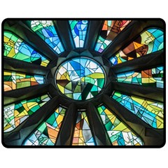 Cathedral Sagrada Família Barcelona Fleece Blanket (medium)  by Pakrebo