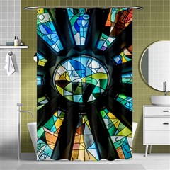 Cathedral Sagrada Família Barcelona Shower Curtain 48  X 72  (small)  by Pakrebo