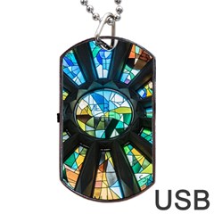 Cathedral Sagrada Família Barcelona Dog Tag Usb Flash (one Side) by Pakrebo