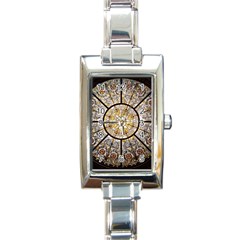 Stained Glass Window Glass Ceiling Rectangle Italian Charm Watch by Pakrebo