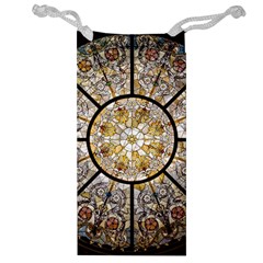 Stained Glass Window Glass Ceiling Jewelry Bag by Pakrebo