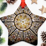 Stained Glass Window Glass Ceiling Star Ornament (Two Sides) Front