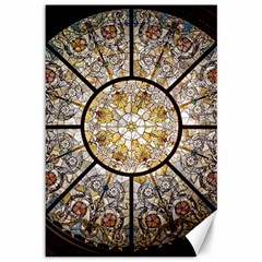 Stained Glass Window Glass Ceiling Canvas 12  X 18  by Pakrebo