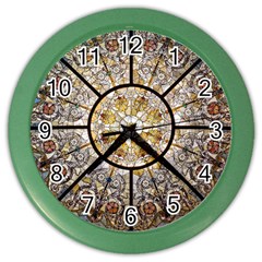 Stained Glass Window Glass Ceiling Color Wall Clock by Pakrebo